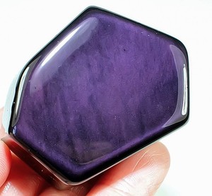 273Ct Natural Mexican Rainbow Obsidian Faceted Nugget Pendant YROS5
