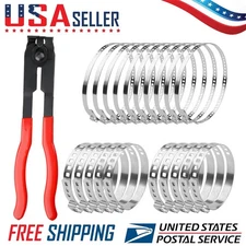 CV Joint Axle Boot Clamp Pliers Tool With 20 Crimp Bands Replace For Auto / ATV