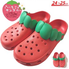 Strawberry Sandal Slippers Shoes Brand M Size 24-25cm 10" Fruit Kawaii Japan