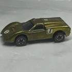 1967 Mattel Hot Wheels Redline Ford J-Car - Gold - Black Interior - USA