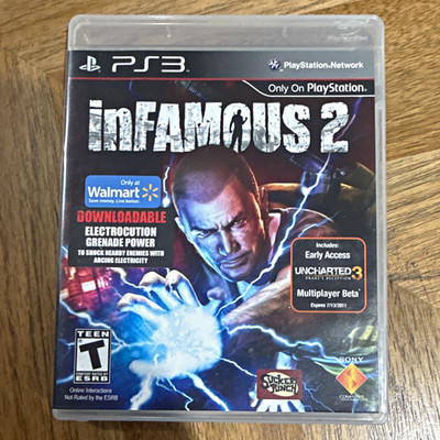 Sony inFAMOUS 2 for PS3, T, NTSC-U/C (US/Canada), Manual Included