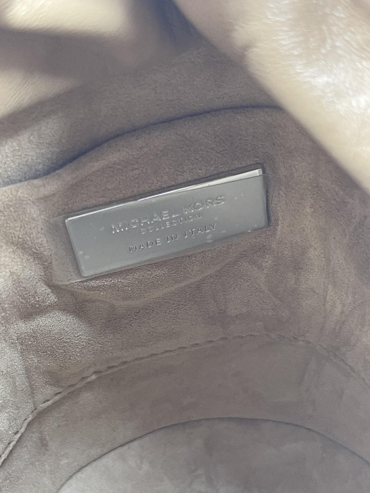 Michael Kors Women's Ischia Mini Leather & Fringe Bucket Bag Natural / Peanut thumbnail 8