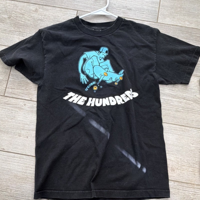 The Hundreds Men's M Black Graphic Cotton T-Shirt Limited Edition Skateboarding