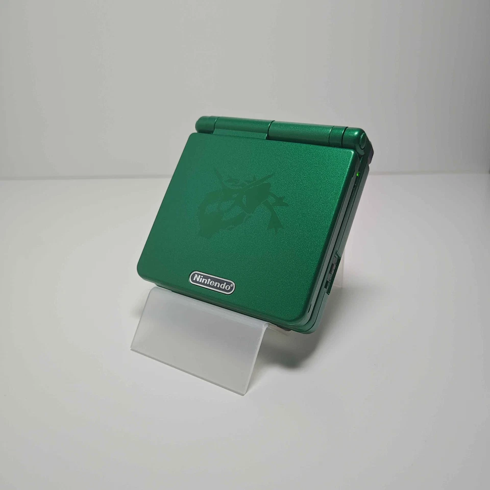 Nintendo Game Boy Advance SP - Rayquaza Green Shell AGS-101 V2 IPS Backlit Mod - Image 4 of 4