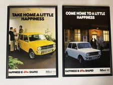 2x New Framed 1970’s Classic Mini Clubman Magazine Advert Print A4 Man Cave g