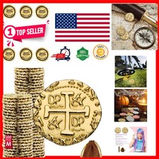 Gold Treasure Coin Set: 100 Metal Pirate Doubloons for Cosplay  Treasure Hunts