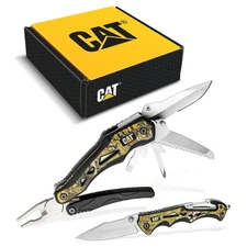 Cat / Real Tree 2 Piece Real Tree Camo Folding Knife and Multi Tool Gift Box
