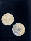 Lot of 2 - 1957-D 50C Franklin Half Dollar BU but some tiny marks - 301