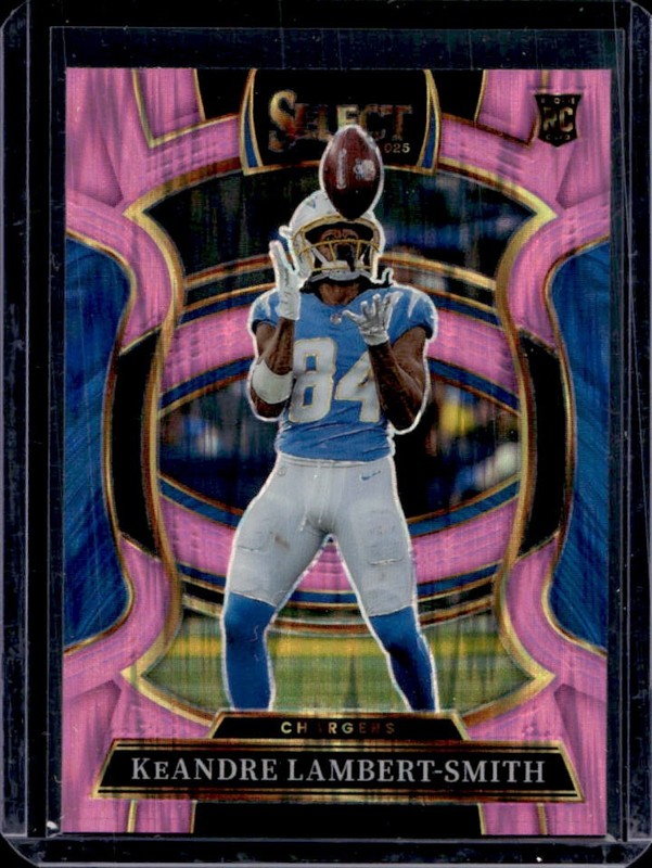 2025 Panini Select KeAndre Lambert-Smith Concourse Pink Prizm Shock #3 Chargers