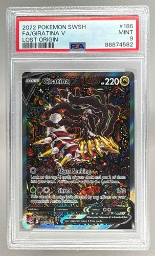 88874582 Giratina V 2022 Pokemon Sword & Shield Lost Origin #186 PSA 9