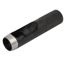 Leather Gasket Strap Belt Hollow Hole Punch Hand Tool Black 19mm