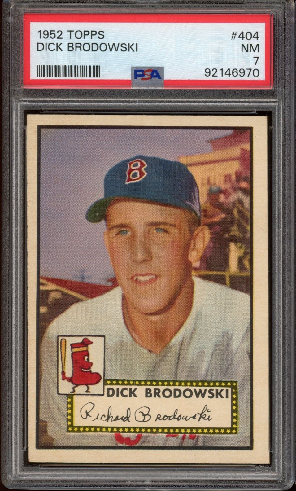 1952 Topps Baseball #404 Dick Brodowski PSA 7