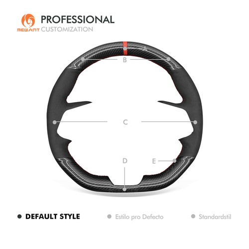 Funda de volante de fibra de carbono PU de gamuza puntada a mano para Subaru WRX 2022-2023 - Imagen 10 de 11