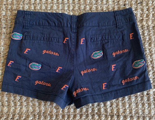 Pantaloncini chino blu E5 College Classics da donna taglia 9 ricamati Florida gators - Foto 2 di 2