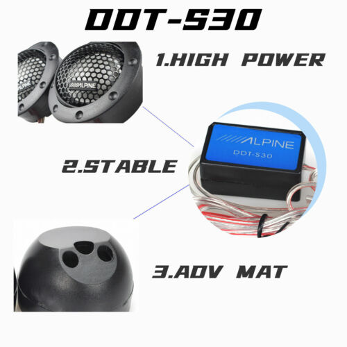 Paar Alpine DDT-S30 360 W 2,5 CM 1" Soft Dome symmetrische Auto-Lautsprecher Hochtöner - Bild 7 von 9