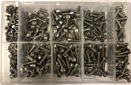 500 Piece, Motorbike Kit, Stainless Steel, M5 and M6, Socket Screws.