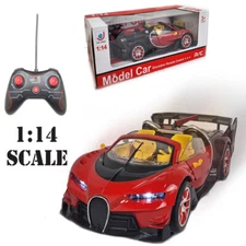 Red Remote Control High Speed Sports Car With Headlight For Kids Christmas Gift