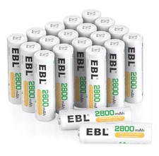 EBL 1.2V AA AAA Rechargeable Batteries 2800mAh 1100mAh NI-MH Battery Lot
