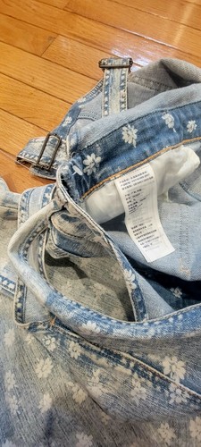 NWOT Abercrombie Kids Jumpsuit Denim flower size 16 girls Romper - Picture 4 of 5