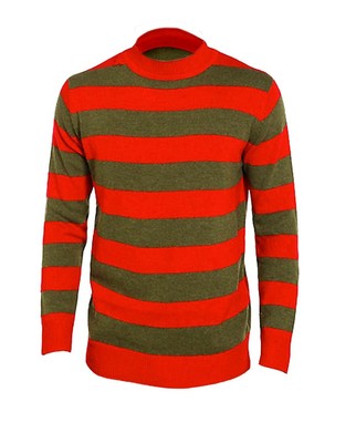 red and green striped long sleeve shirt