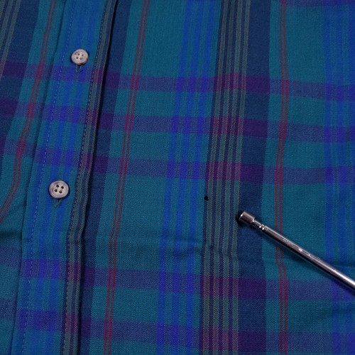 NWT VINTAGE Pendleton Small Sir Pendleton Plaid Wool Shirt small holes - Imagen 4 de 19