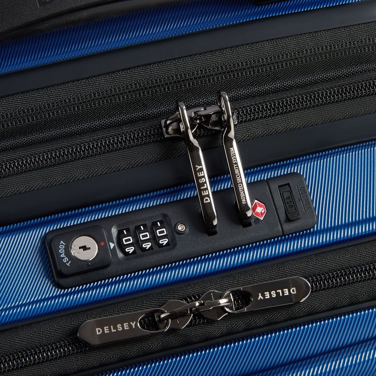 DELSEY PARIS Expandable 4DR Business Cabin Trolley 55 Marine Blue