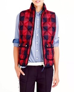 plaid down vest