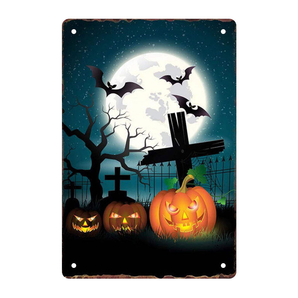 uk Halloween Night Vintage Metal Plate Tin Sign Plaque for Bar Club