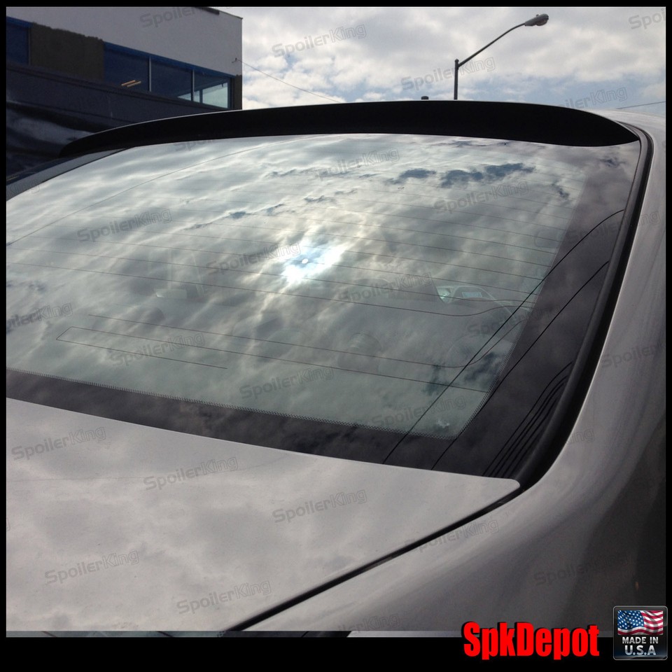 SpoilerKing Roof Spoiler For 2005-2009 Subaru Legacy (BL) - Rear Window Lip, Unpainted Black, No Drill Installation