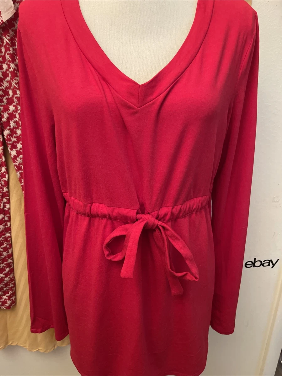 ND New Directions Intimates 2 Piece Red Gray Pajamas Size Large