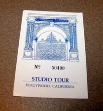 Paramount Pictures Studio Tour Ticket Stub Hollywood, California