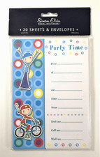 Simon Elvin Party Time Invitations 20 Sheets + Envelopes New VGC