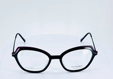 MOREL KOALI 20086K NP07 Black Burgundy Semi Cat Eye Eyeglasses 53-20-145 B:45 