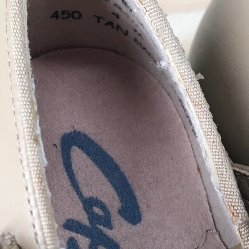 Capezio Zapatos Juveniles 4 M Mary Jane Beige Cuero Punta Redonda Tacones Bloque Informales Foto 4 de 4