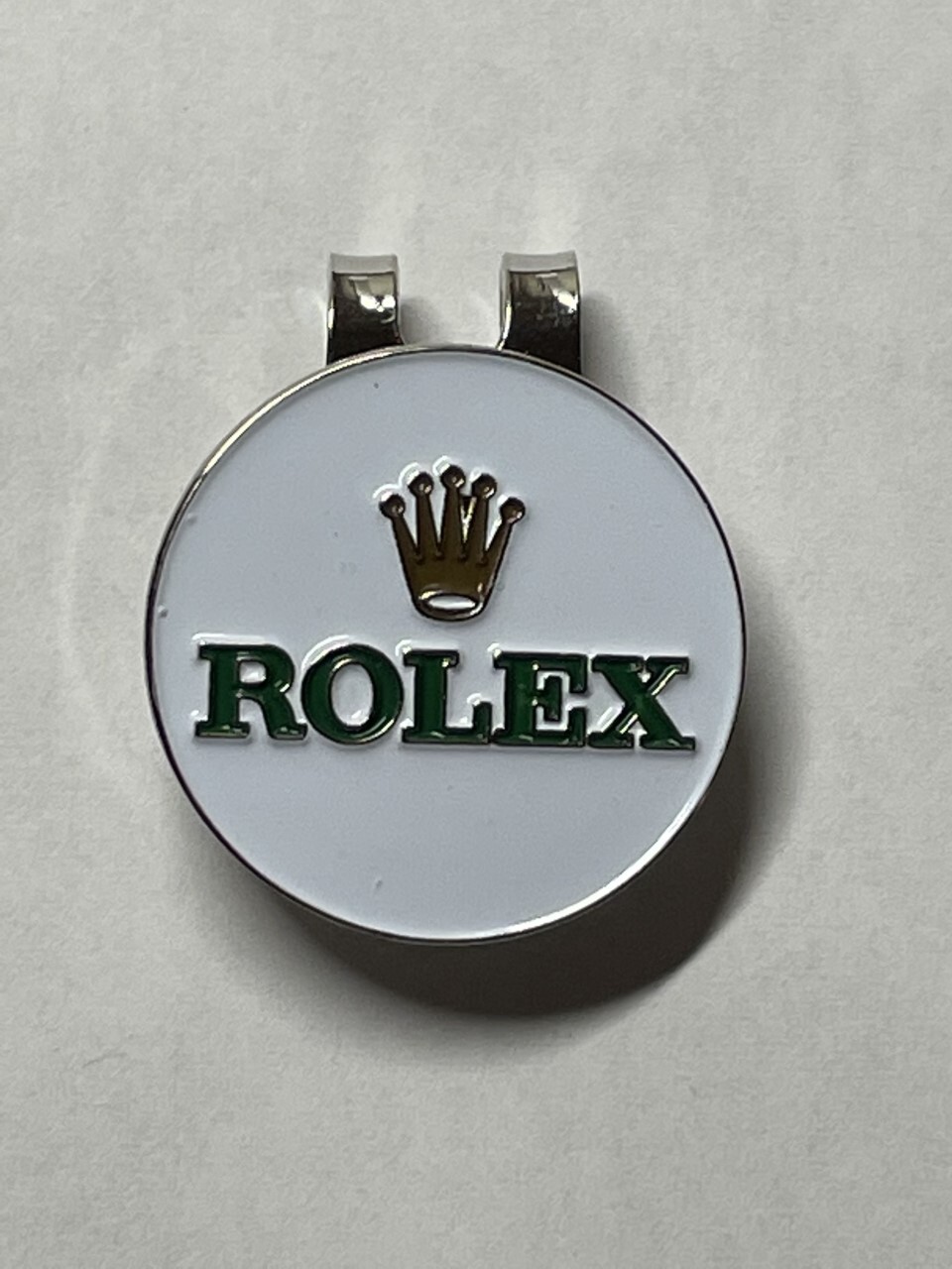 (1) Rare ROLEX 1" Flat Coin Style Golf Marker With BONUS Hat Clip - A Beauty! 