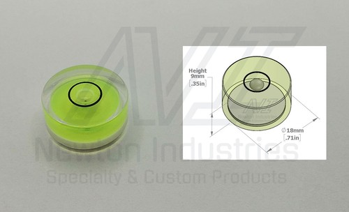 4pcs Acrylic Ø18x9mm Round Bullseye Spirit Bubble Level Sens: ±1° in circle - 第 1/1 張圖片