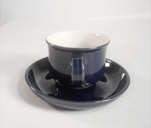 Vintage DENBY LANGLEY "Potpourri Blue" Coffee-Tea Cup & Saucer ENGLAND - Picture 4 of 12