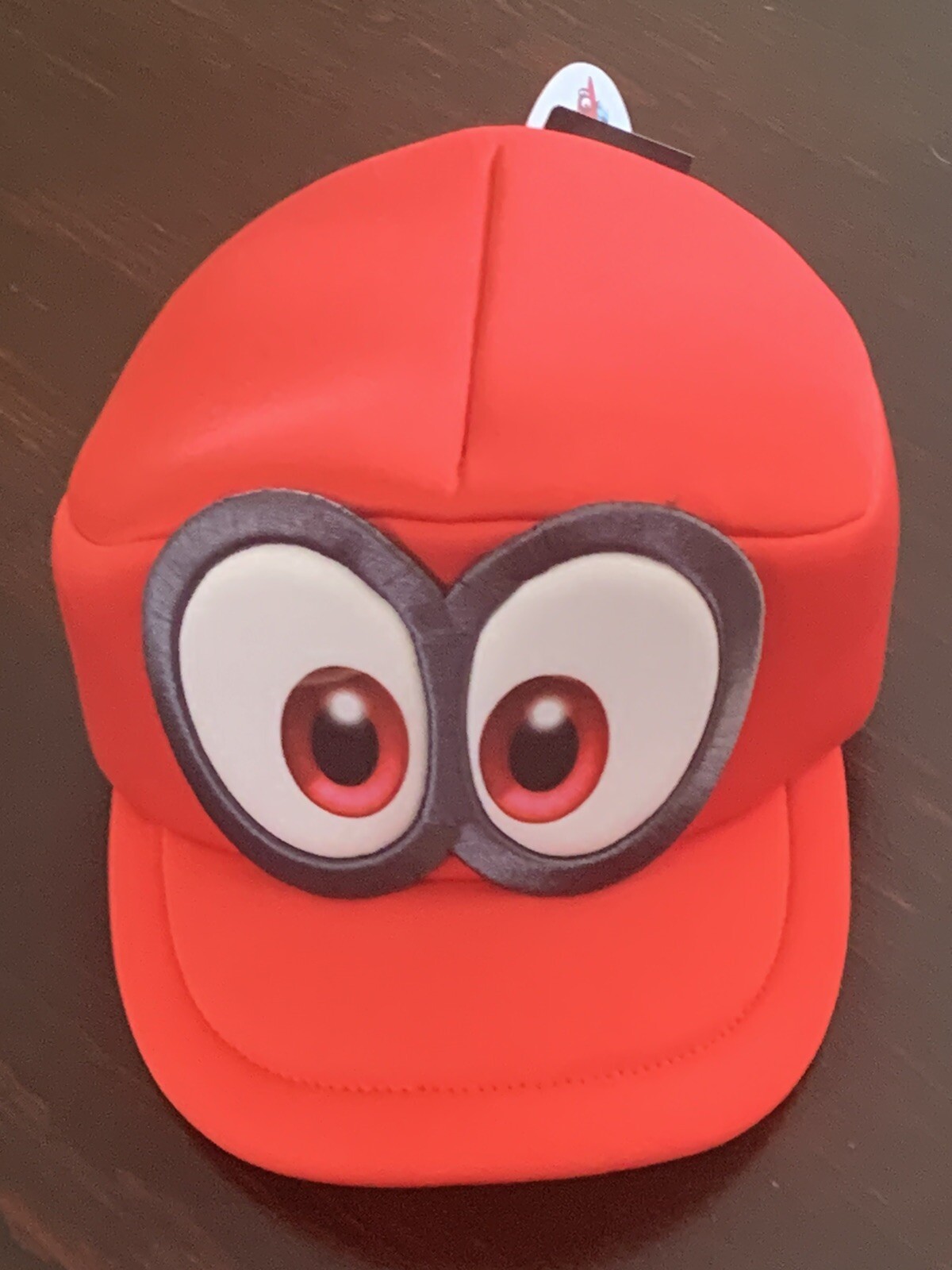 Super Mario Cap 2017 Nintendo Embroidered Red Big Eyes Padded Foam Hat Cap