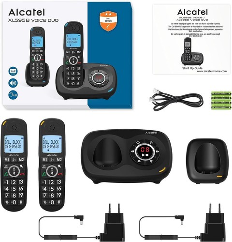 Alcatel XL595 Voice Duo schnurloses Großtastentelefon mit Zwei Mobilteilen und A - Photo 5/7