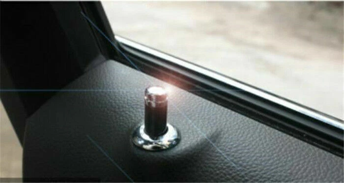 4 Piezas Fibra de Carbono Coche Camión SUV Interior Cerradura Puerta Perilla Pasadores Manijas Universal Foto 2 de 4