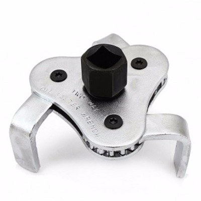 2-Way Oil Filter Wrench | Auto Adjustable Universal 3-Jaw Remover Socket 1/2 3/8