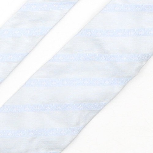 Florence Style Mens Blue Striped Silk Pointed Tie One Size - Picture 10 of 12