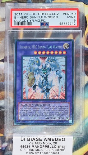 PSA 9 ELEMENTAL HERO SHINING FLARE WINGMAN LCGX-EN050 DL.ACDY.YR.MG.PK 2011!
