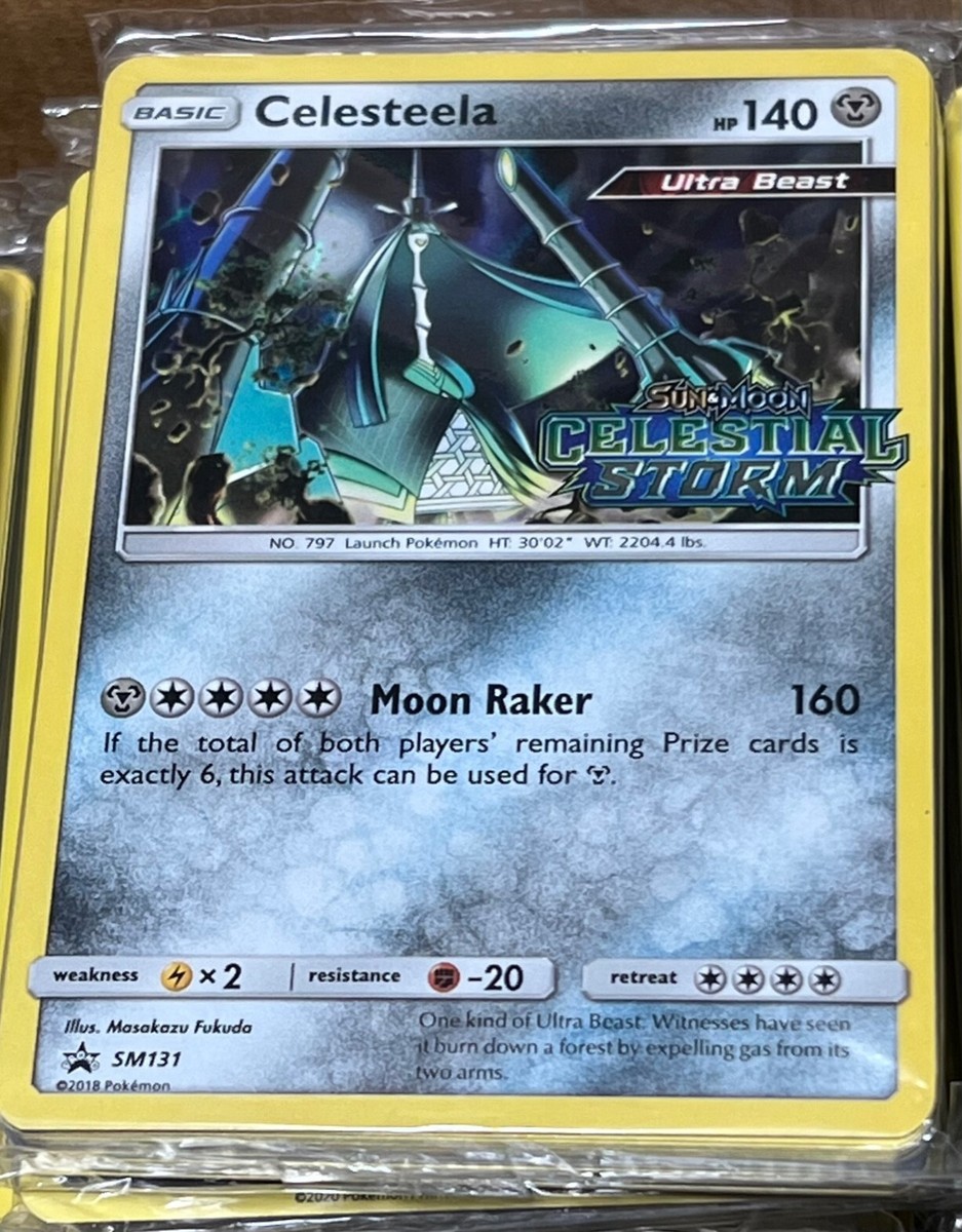 Pokemon TCG CELESTEELA SM131 Promo Celestial Storm Prerelease Pack
