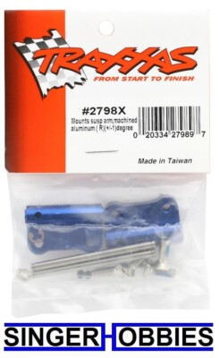 Traxxas 2798X Mounts Suspension Arm Blue-Anodized 6061T6 aluminum N-Slash TRA1