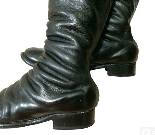 GUIDI Stiefel Leder schwarz Reißverschluss hinten Langstiefel Größe 44 - Bild 8 von 10