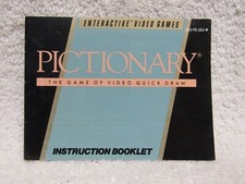 PICTIONARY Manual - no game .... NES Nintendo