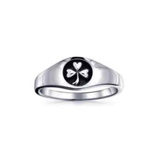 Celtique Heritage Trèfle Irlandais 925 Bague en Argent Bijoux Trèfle Chanceux