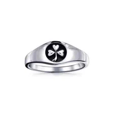 Celtic Heritage Irish Shamrock 925 Sterling Silver Ring Jewelry Lucky Clover
