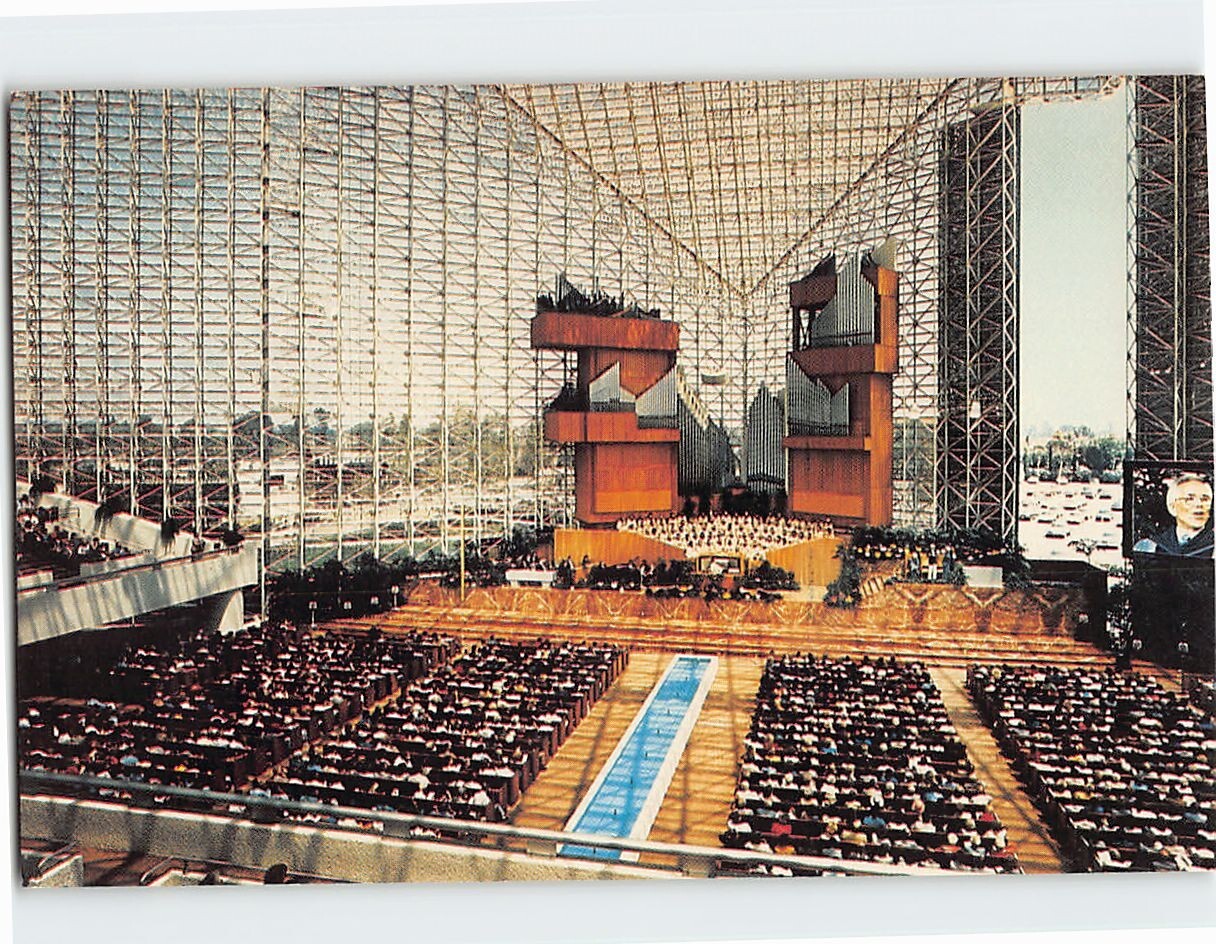 Postcard The interior of Crystal Cathedral, Garden Grove, California eBay